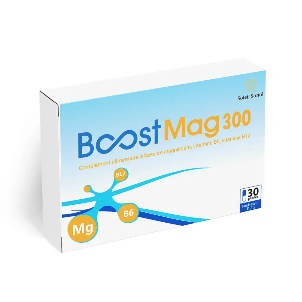 Boost Mag 300 Complément alimentaire de Soleil Santé riche en magnésium et vitamines