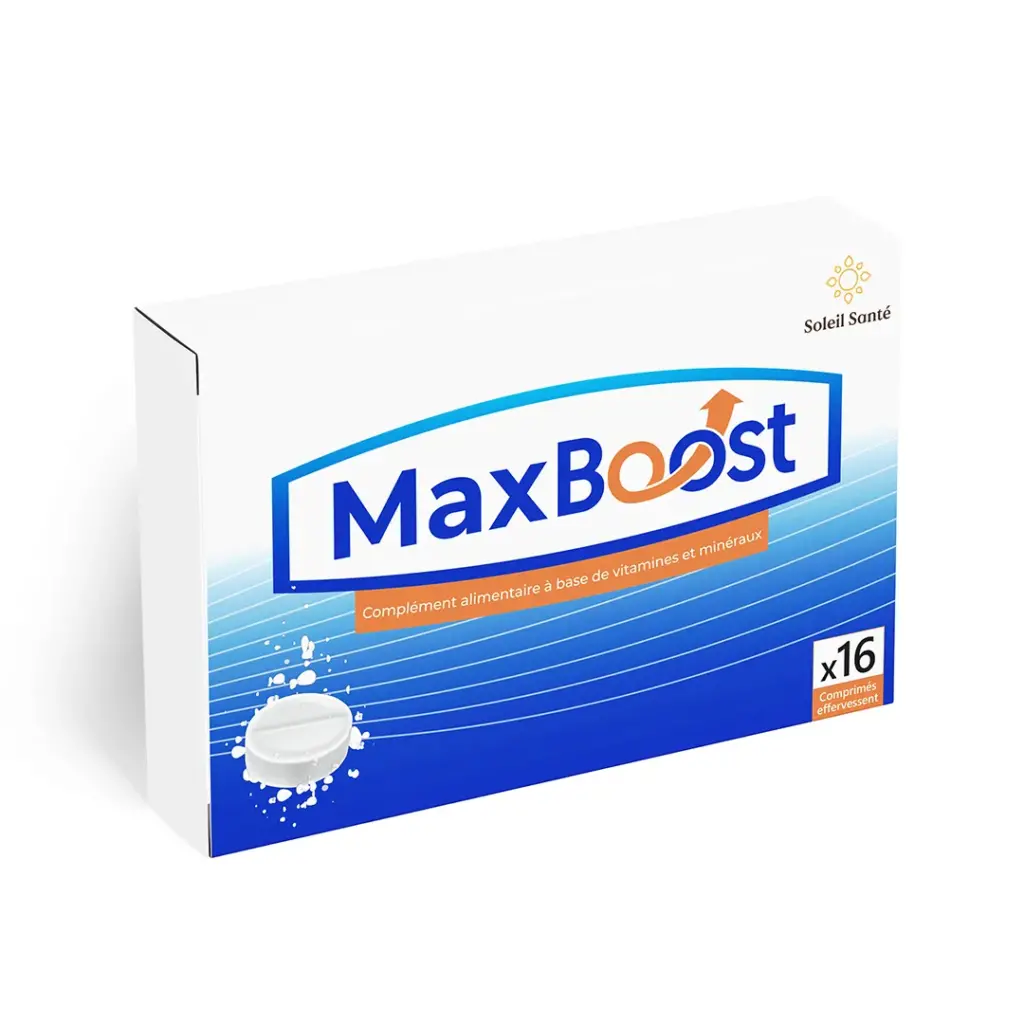 Max Boost : Complément alimentaire pour le bon fonctionnement cognitif et la forme physique et mentale - Soleil Santé.
